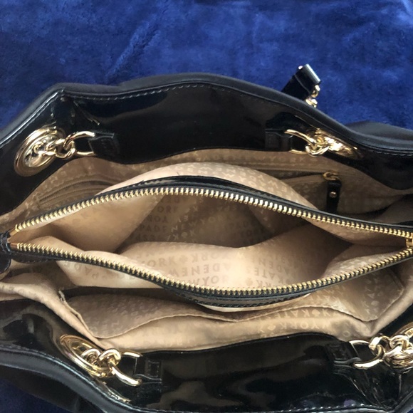Kate Spade New York Gold Coast Maryane -Black Microfiber - Patent Handles/Trim - Picture 8 of 13